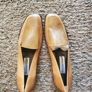 Tan loafers